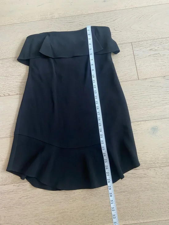 NWOT A.L.C. Black Romy Mini Dress Ruffle Strapless Cocktail Night Out  Size 4 - Picture 9 of 9